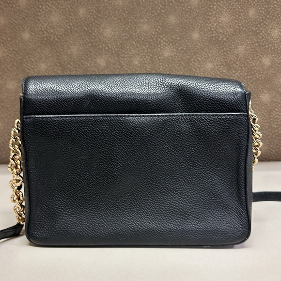 🔥🔥🔥Michael Kors Vanna Medium Black Pebbled Leather Crossbody Bag - Picture 13 of 15